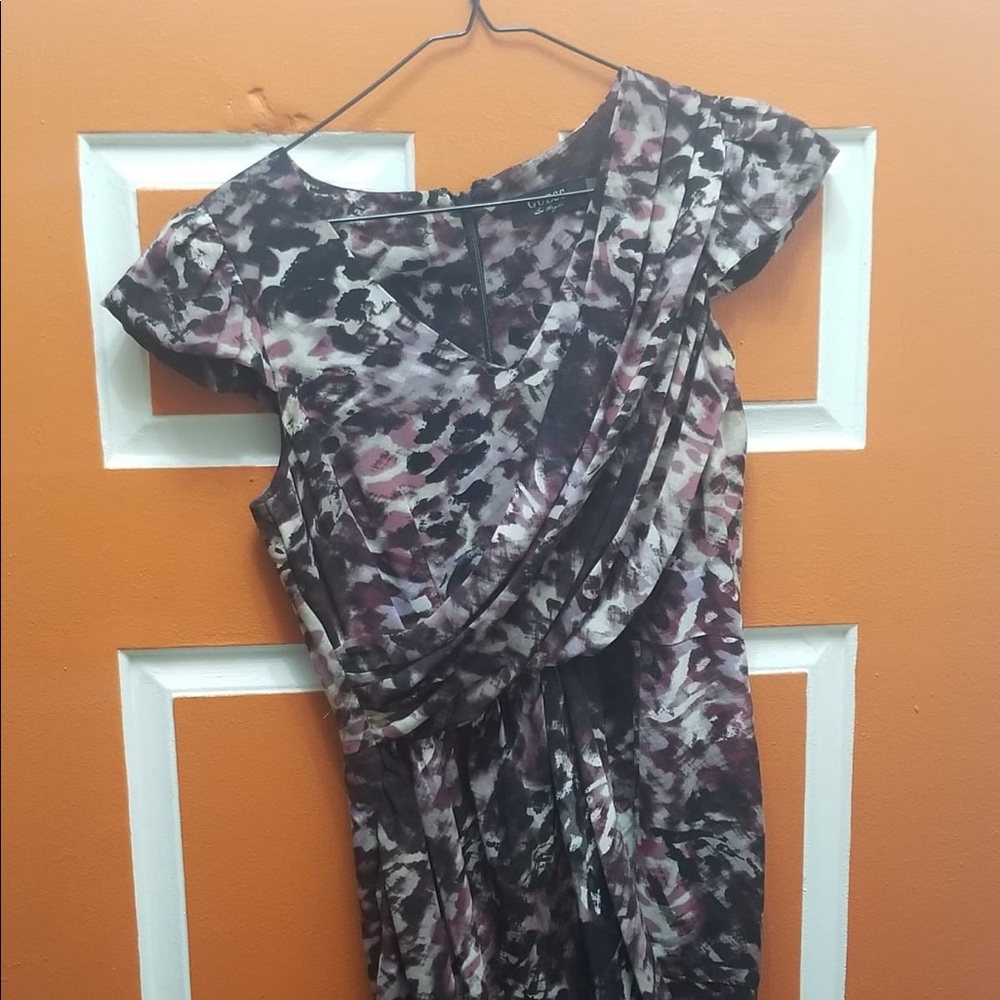 Guess dress with front wrap detail.